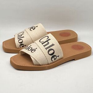 Chloe Woody Logo Slide Sandal size 38